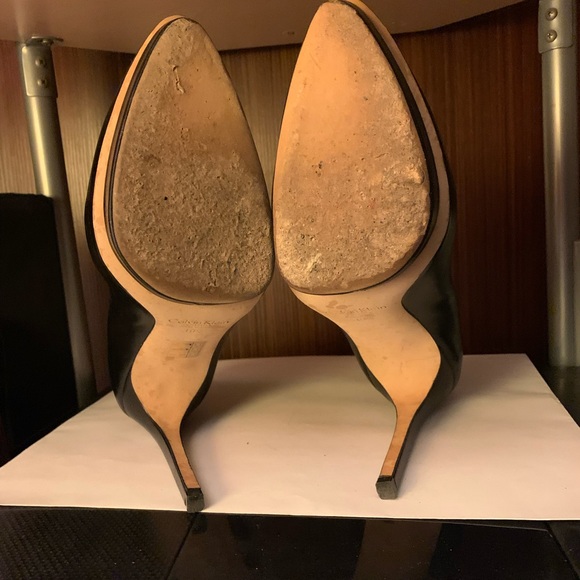 Calvin Klein Italic Collection Leather Platforms Heels - Picture 8 of 10